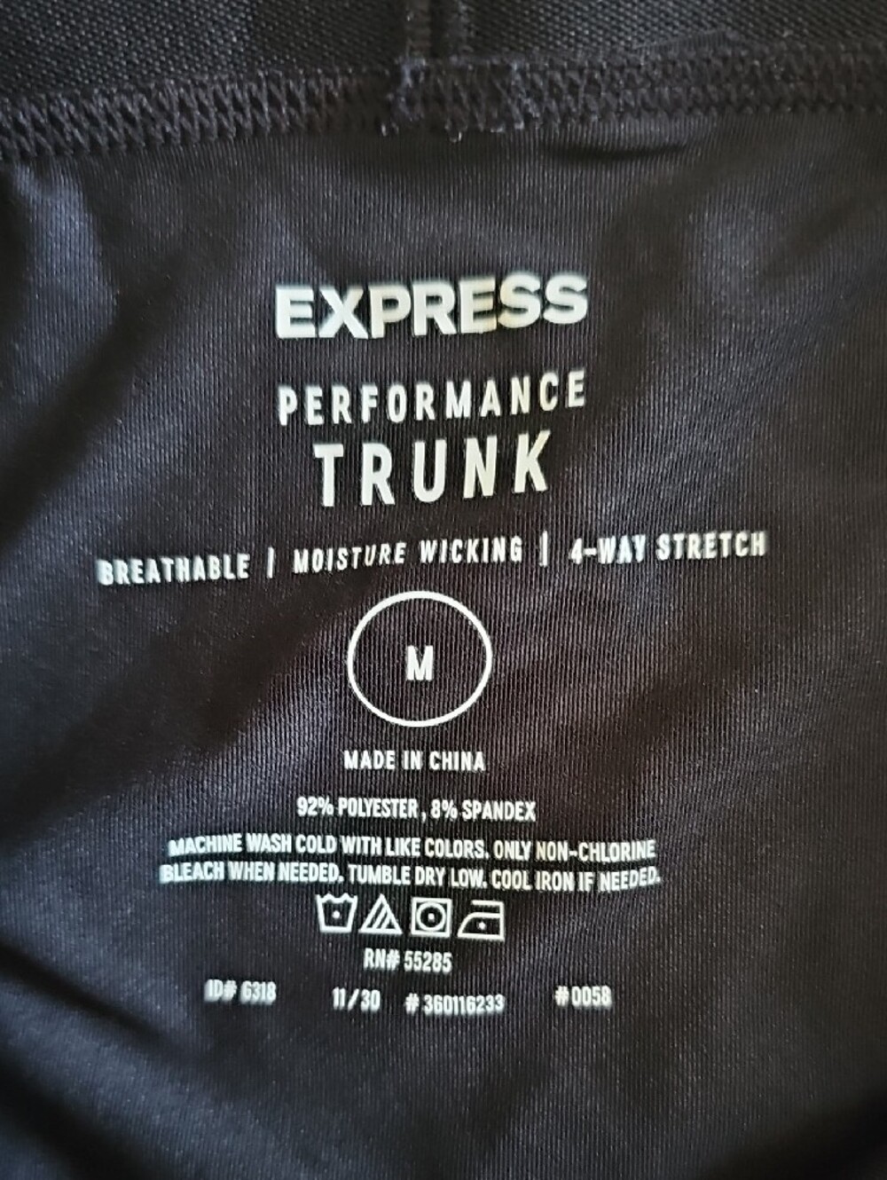 EXPRESS Men's Black Performance Boxer Briefs - Stretch Support - Picture 2 of 2